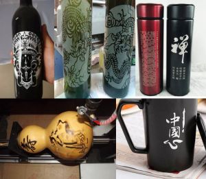 呼伦贝尔根河酒瓶葫芦工艺品激光雕刻机
